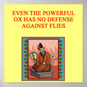 Poster sábia provérbio chinês