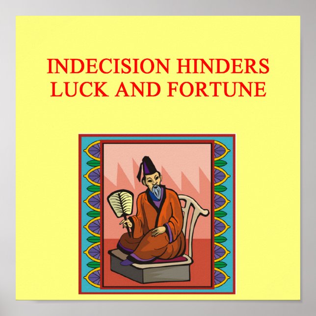 Pôster sábia provérbio chinês (Frente)