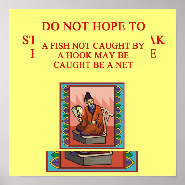 Poster sábia provérbio chinês, sábia provérbio chinês (Frente)