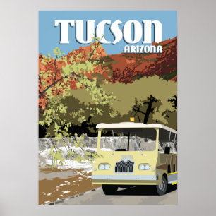 Poster Sabino Canyon de 28"x20" - Tucson, Arizona