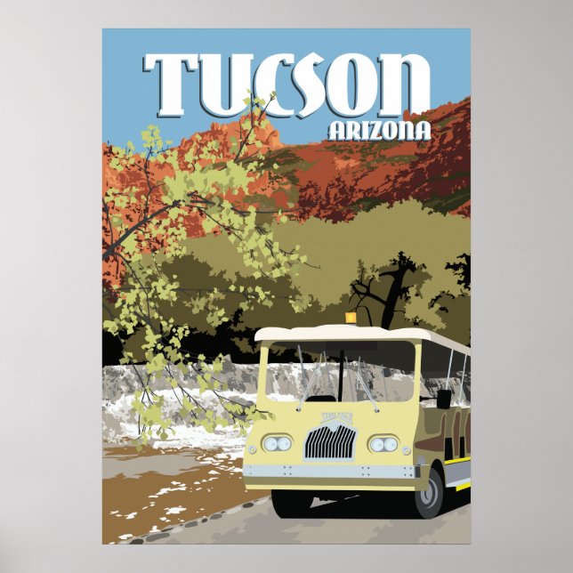 Poster Sabino Canyon de 28"x20" - Tucson, Arizona (Frente)