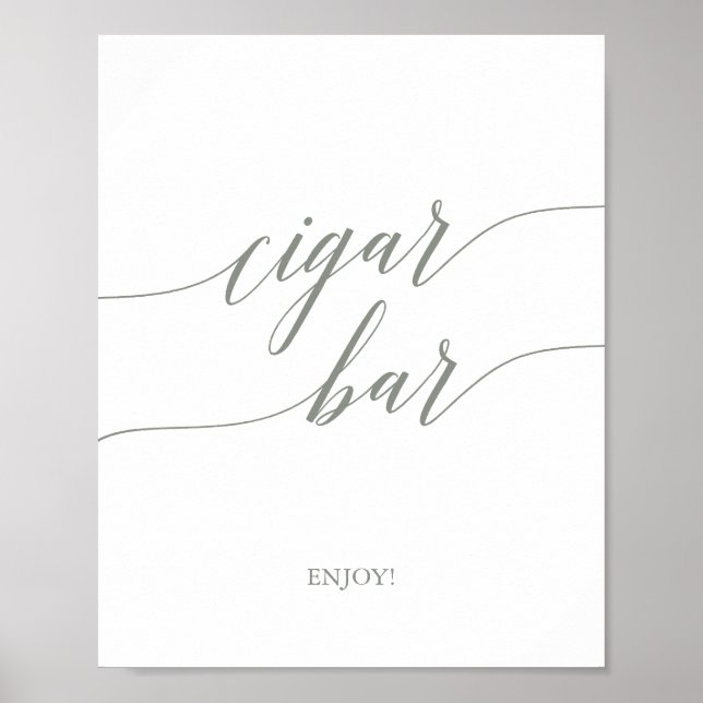 Poster Sábio Elegante - Símbolo de Bar para Caligrafia Ve (Frente)