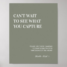 Poster Sábio Verde Sage - Sinal de Câmara Descartável