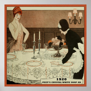 Poster Sabonete de Lavagem Branca de Cristal Peet