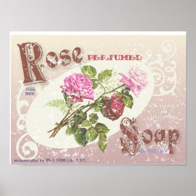 Poster Sabonete de rosa (Frente)