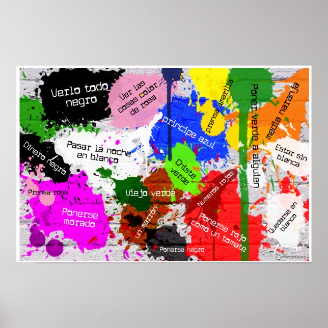 Poster Sacándole los colores al español (Frente)