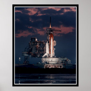 Poster Sace Shuttle à noite