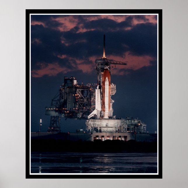 Poster Sace Shuttle à noite (Frente)