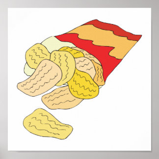 Pôster saco de batatas fritas