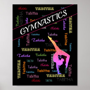 Poster Saco de ginástica com nome personalizado por toda
