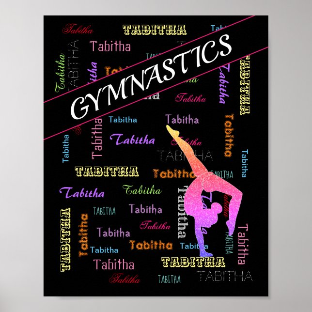 Poster Saco de ginástica com nome personalizado por toda  (Frente)