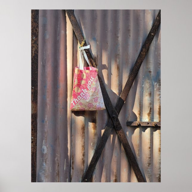 POSTER SACO NA PORTA PUDUCHERRY ÍNDIA (Frente)