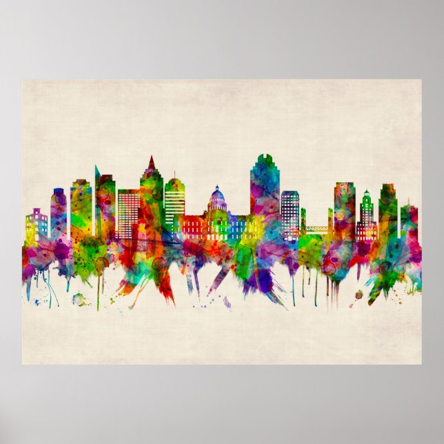 Poster Sacramento California Skyline (Frente)