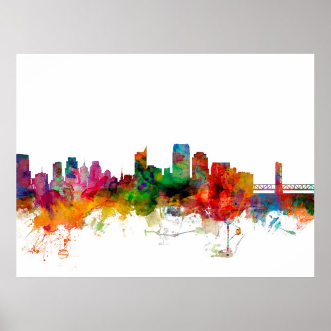 Poster Sacramento California Skyline (Frente)
