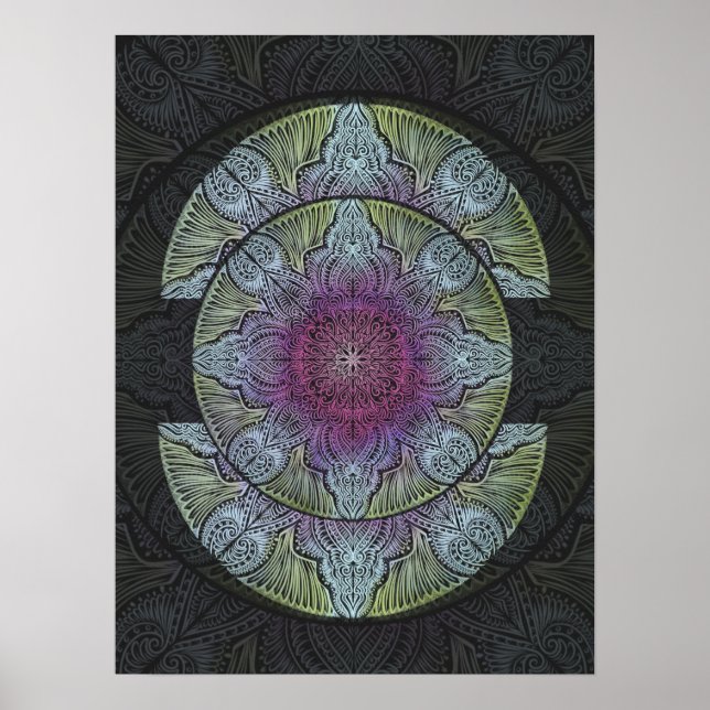 Pôster Sacred Bloom Mandala (Frente)