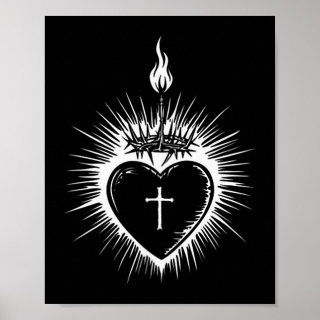 Poster Sacred Heart Of Jesus Men Women Jesus Christ Chris (Frente)