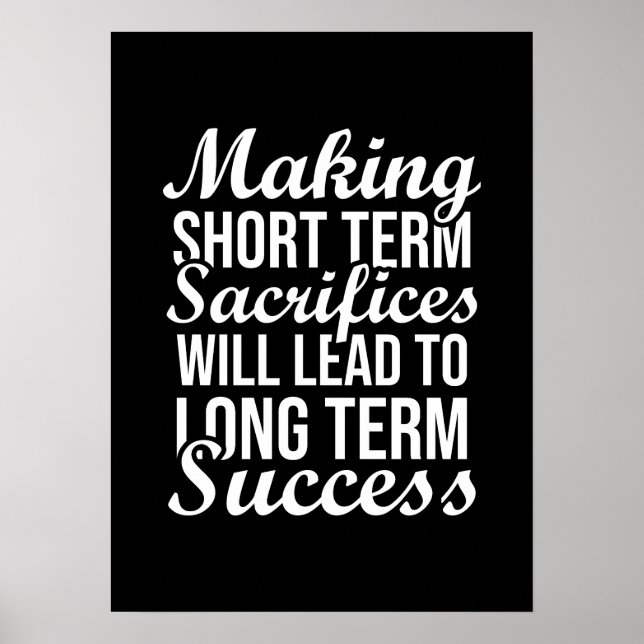 Poster Sacrifice For Success - Gym, Hustle, Success (Frente)