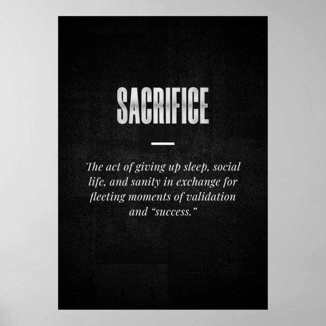 Poster Sacrifício (Frente)
