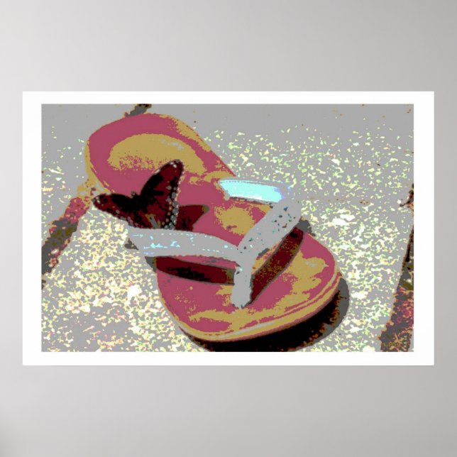 Poster Sacudir Flop e Borboleta (Frente)