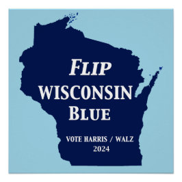 Pôster Sacudir Wisconsin Blue em 2024