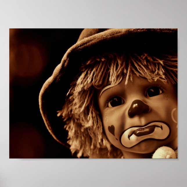 Poster Sad Clown Doll Face (Frente)
