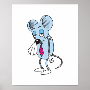Pôster sad crying mouse