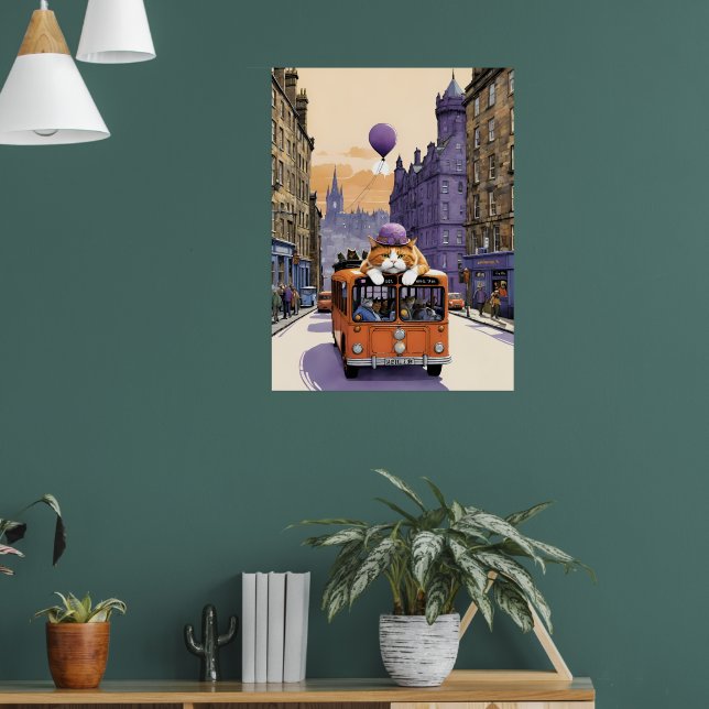 Poster Sad Fat Cat Sentimental Animal Art (Sala de Estar 1)