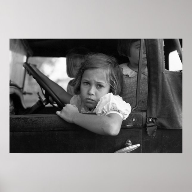 Pôster Sad Little Girl, 1938 (Frente)