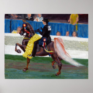 Pôster Saddlebred o retrato de vencimento do cavalo da