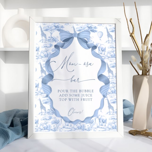 Poster Safari Animais Toile de Jo Chá de fraldas Mãe-Bar (Criador carregado)