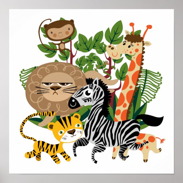 Pôster Safari Animal (Frente)