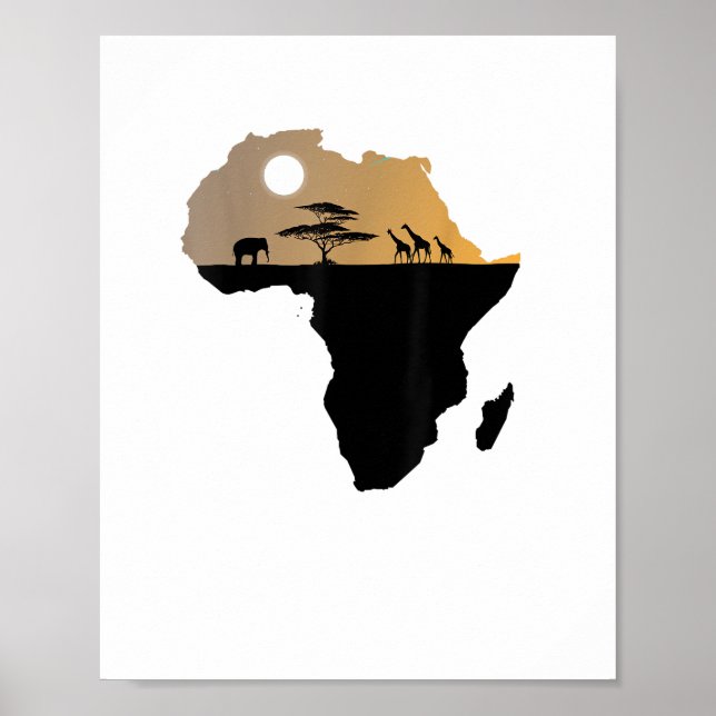 Poster Safari Continente Africano  (Frente)