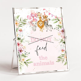 Poster Safari não alimenta o aniversário dos animais