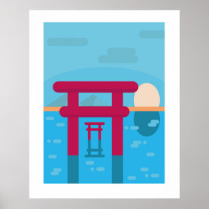 Poster Saga Ouo Shrine, Viagem japonês de Wall Art
