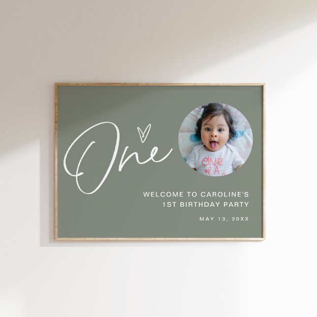 Poster SAGE Baby primeiro aniversario Party Bem-vindo (Criador carregado)