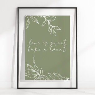 Poster Sage Boho Flor Doce Amor Casamento