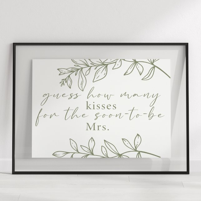 Poster Sage Boho Flowers Adivinha Quantos Beijos Postam J (Criador carregado)