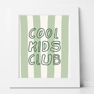 Poster Sage Cream Listrado Clube dos Miúdos Fixes Decoraç