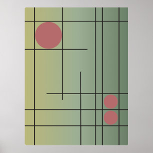 Poster Sage Drift No. 1 — Arte de Parede Geométrica Moder