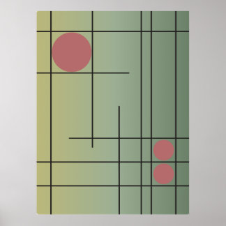 Poster Sage Drift No. 1 — Arte de Parede Geométrica Moder
