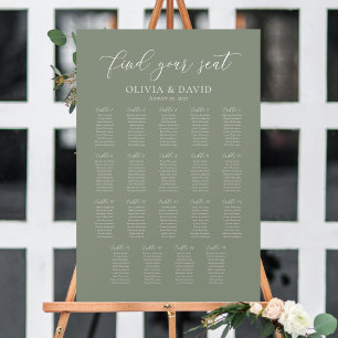Poster Sage Green 19 Mesas Encontre seu assento