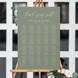Poster Sage Green 20 Mesas Encontre seu gráfico de assent