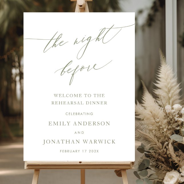 Poster Sage Green A NOITE ANTES DO Janta de ensaio (Criador carregado)