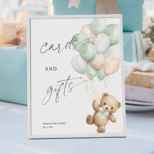 Poster Sage Green Barly espera, modernos cartões e presen