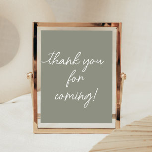 Poster Sage Green Boho Minimalista Obrigado por vir