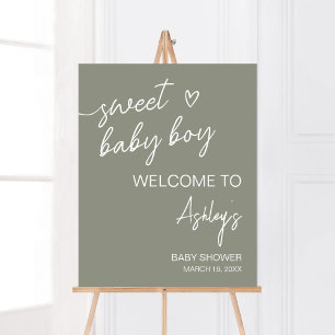 Poster Sage Green Boho Minimalista Welcome