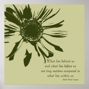 Poster Sage Green Inspirational Floral