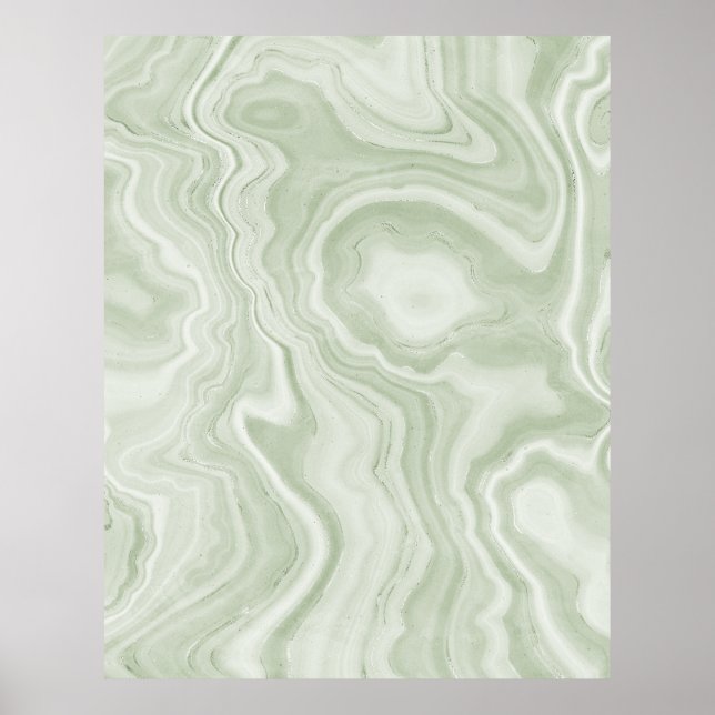 Poster Sage Green Marble (Frente)