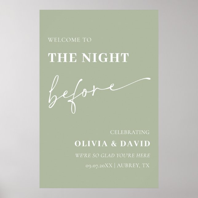 Poster Sage Green Na Noite Antes Do Teste Sinal De Janto (Frente)