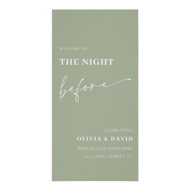 Pôster Sage Green Na Noite Antes Do Teste Sinal De Janto (Frente)